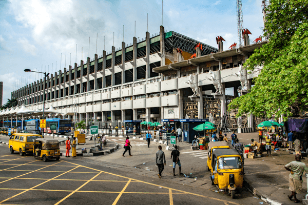 A Busy Market in Lagos Nigeria